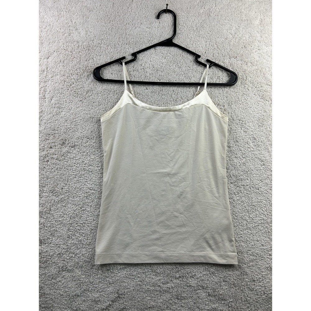 Banana Republic Camisole Tank Womens Petite XS Ivory Adjustable Straps Stretch